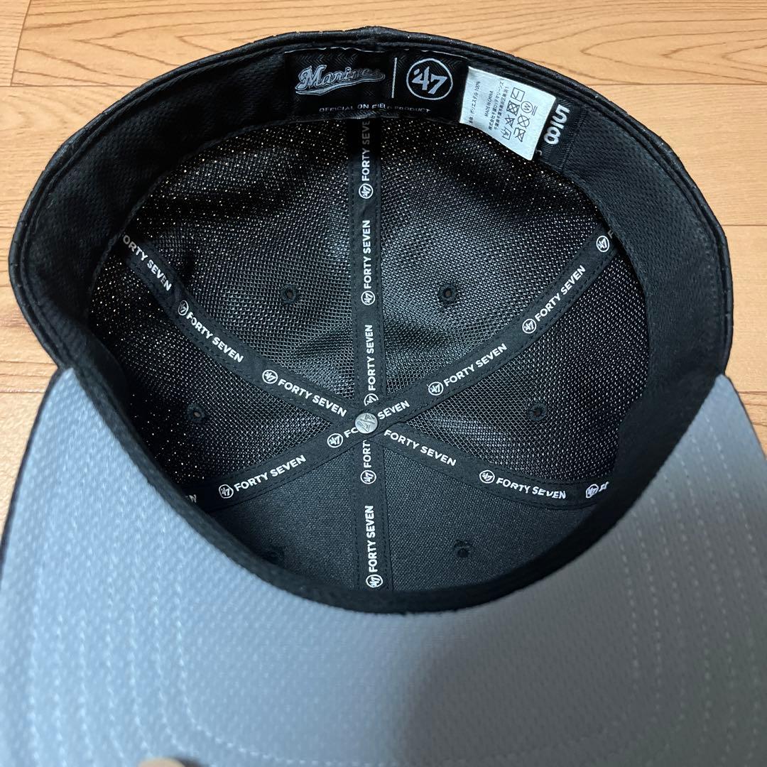 千葉ロッテマリーンズ　NPB 選手仕様キャップ新品　61cm プロコレ47