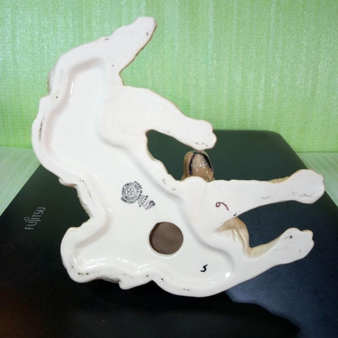 ロイヤルドルトン　 　イギリス製　犬の親子　置物