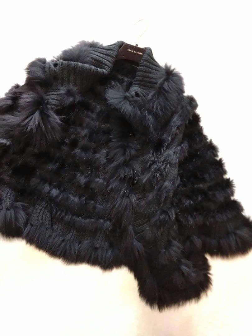 オースチンリード ファーケープコート ラビットファー ブラック