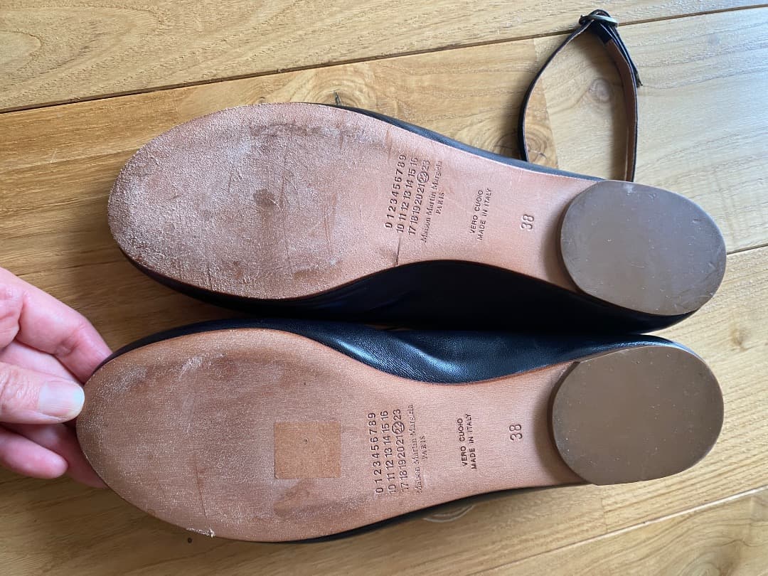 メゾン・マルタン・マルジェラ　レディース　新品　革　バレリーナシューズ