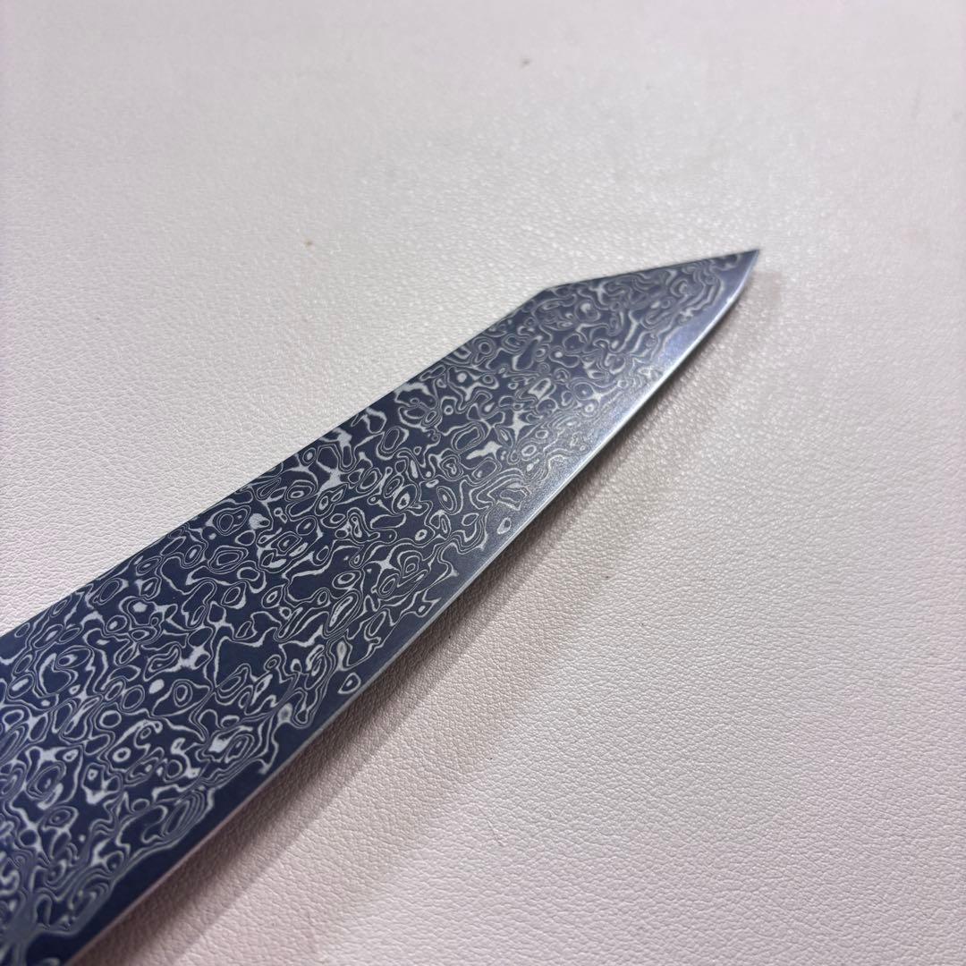 黒染め　ダマスカス牛刀「切付型」 215mm…
