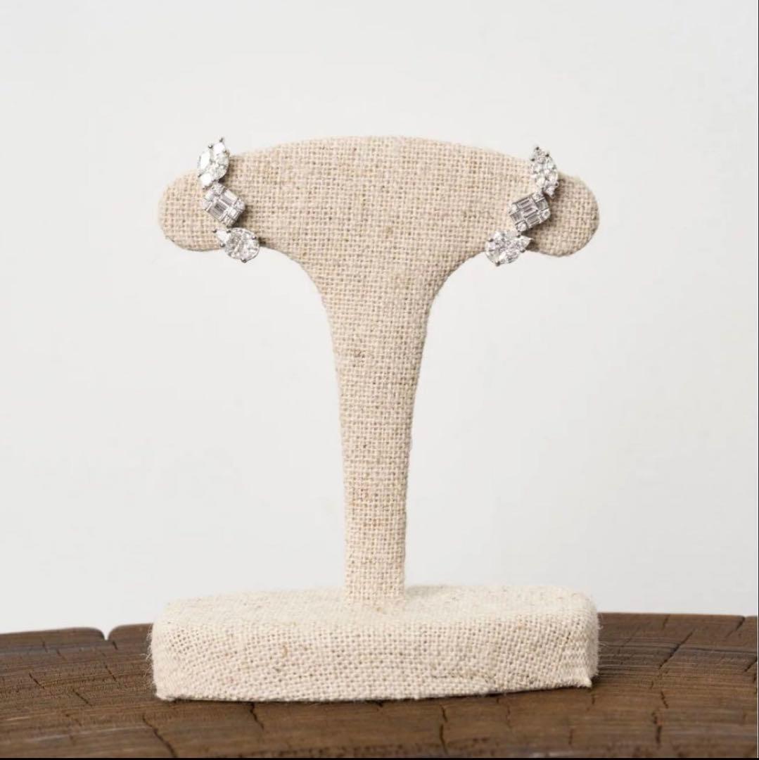 sinme ダイヤモンド 3ピースピアス 定価330,000円 箱付き