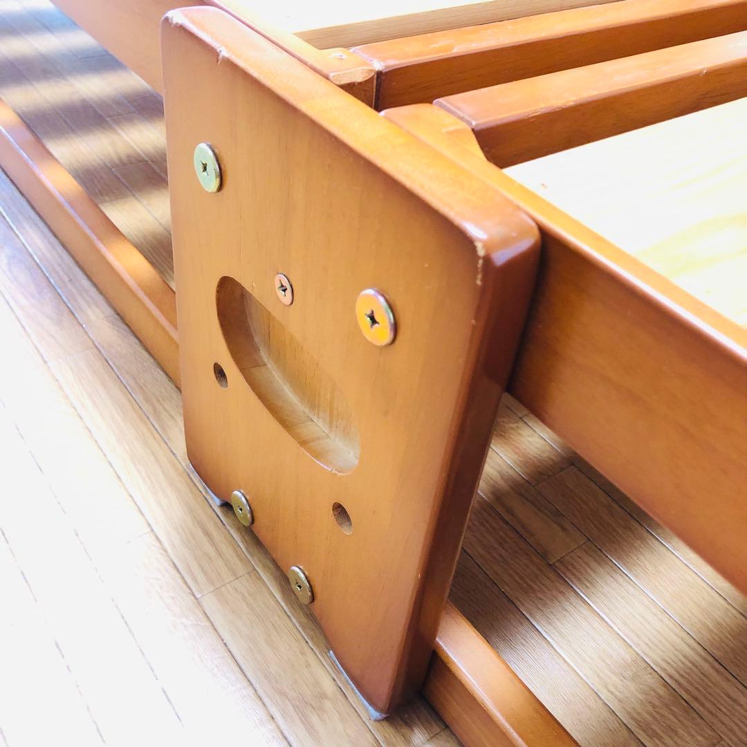 日本製　ひのき　すこのベッド　シングル　折りたたみ　キャスター付