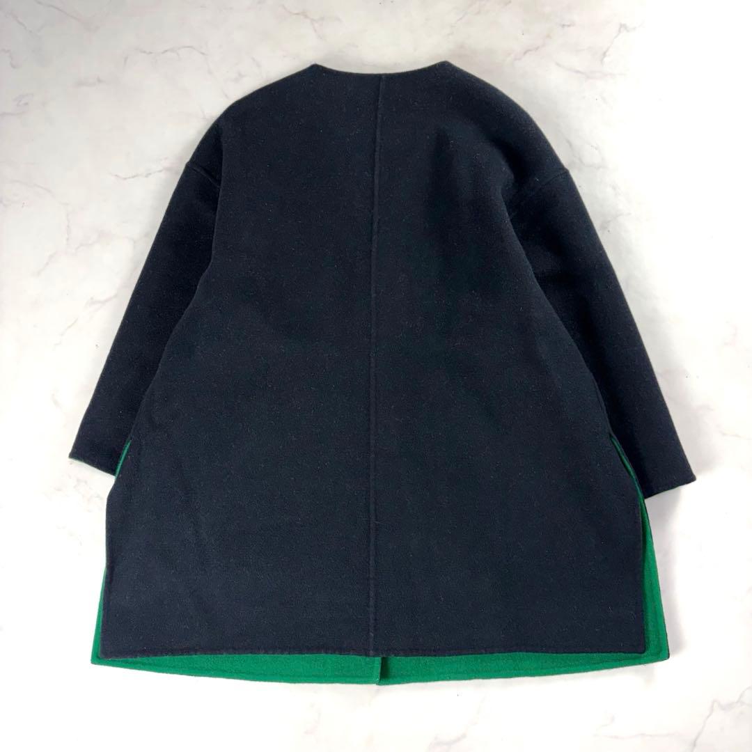 人気✨ユナイテッドアローズ UBCB リバーバイカラーコート 2way 紺 緑