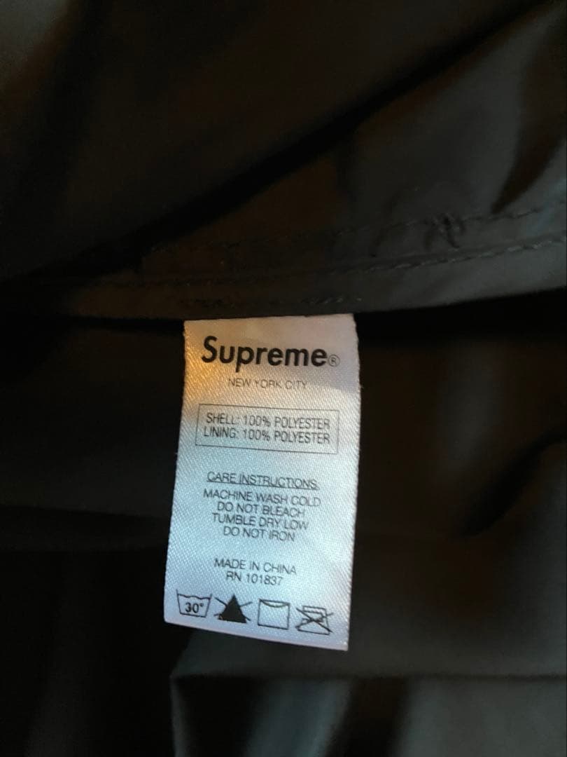 Supreme ブラック ナイロンジャケット S ハーフジップ