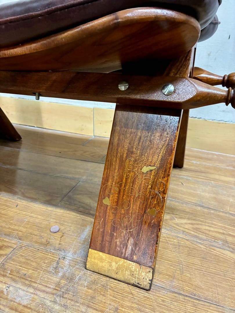 管438☆スペイン製☆キャメルチェアー☆ラクダスツール☆オットマン