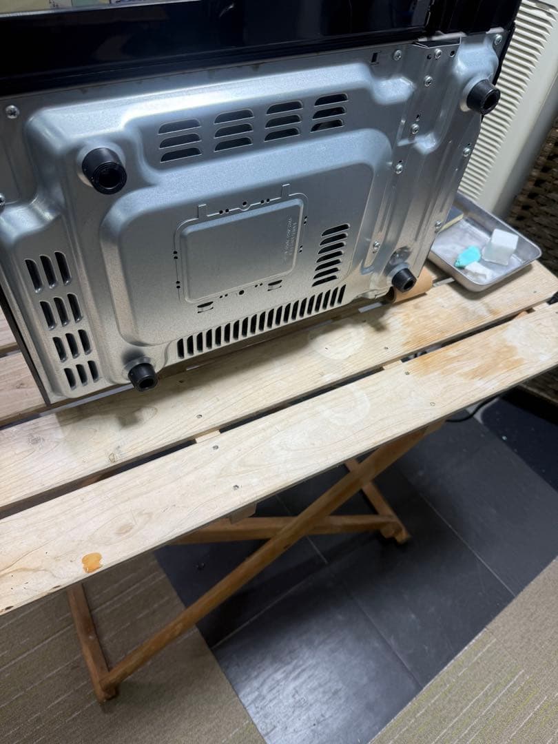 【洗浄消毒作業済】ニトリ　フラットテーブル　電子レンジ　EM-520X _BK