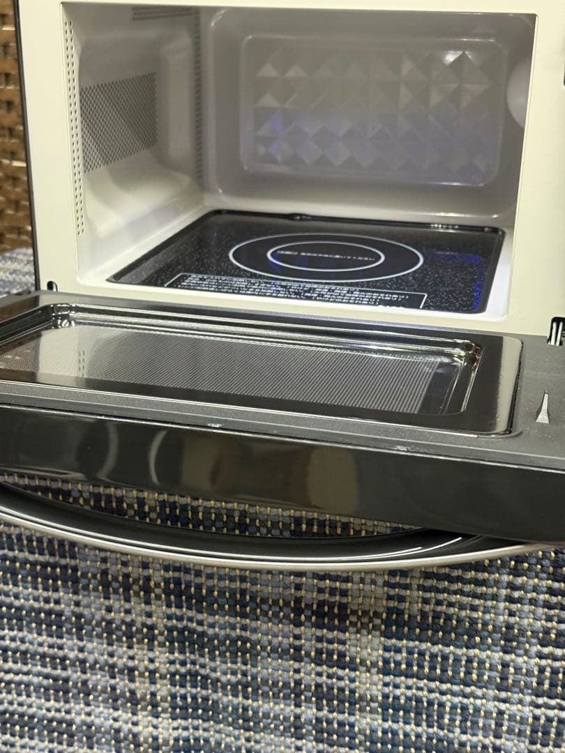 【洗浄消毒作業済】ニトリ　フラットテーブル　電子レンジ　EM-520X _BK