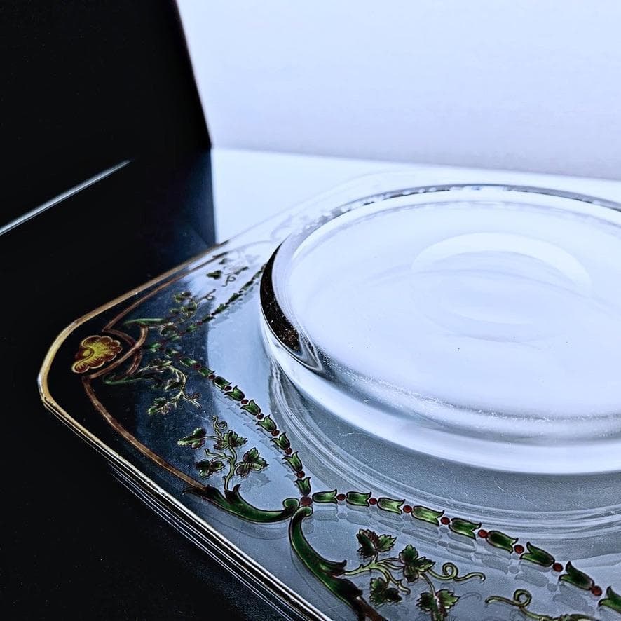 ドームナンシー 美しいアールヌーヴォーの花柄プレート 19世紀