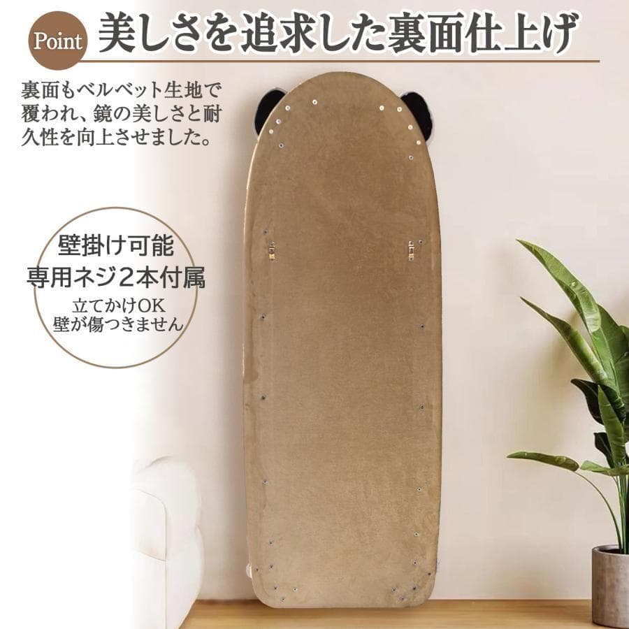 大特価セール全身鏡 韓国風 可愛い 160x60 ビロードフレーム グレー08