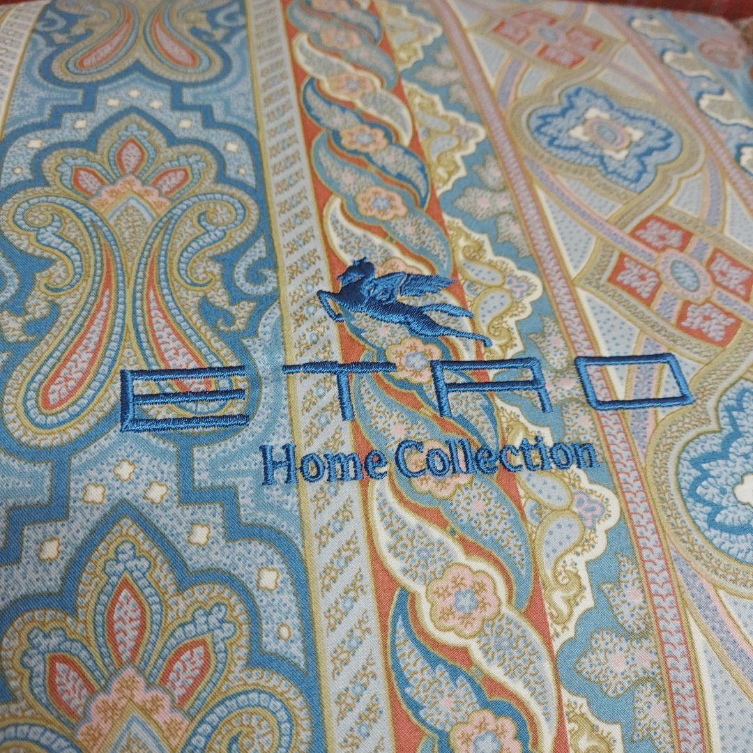 【未使用】エトロ　ダウン90% 羽毛掛布団 150×200cm ブルーペイズリー