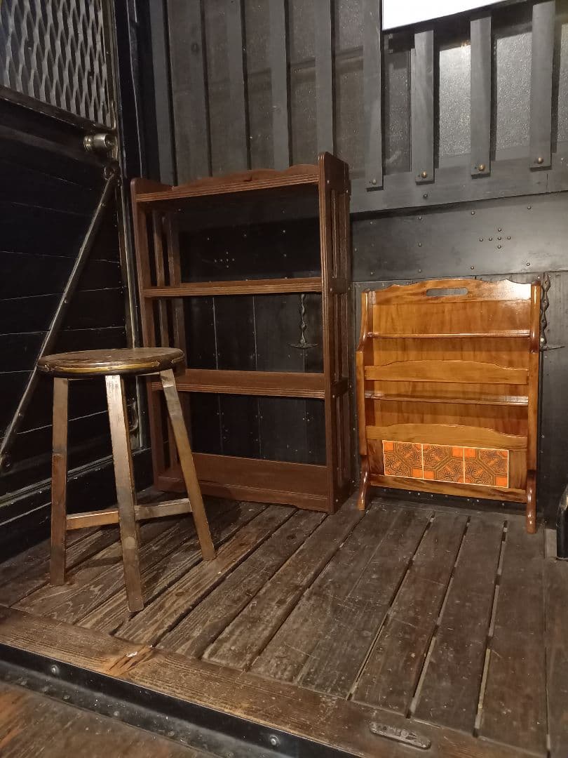 1960's　ヴィンテージ　オープン　シェルフ　柵格子　透かし彫り　飾り棚