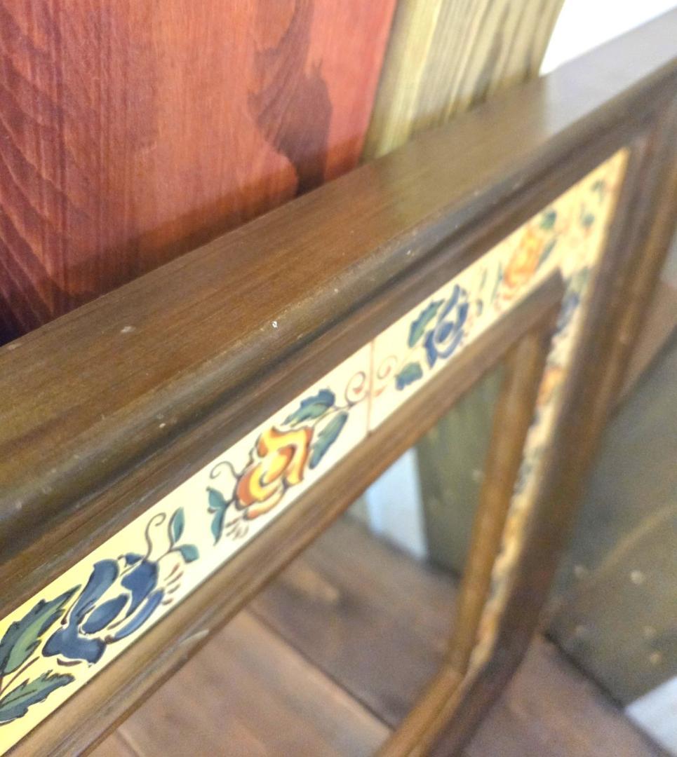 〈現状渡し〉ウォールミラー タイル張り ミラー 壁掛け 鏡 バレンシア家具