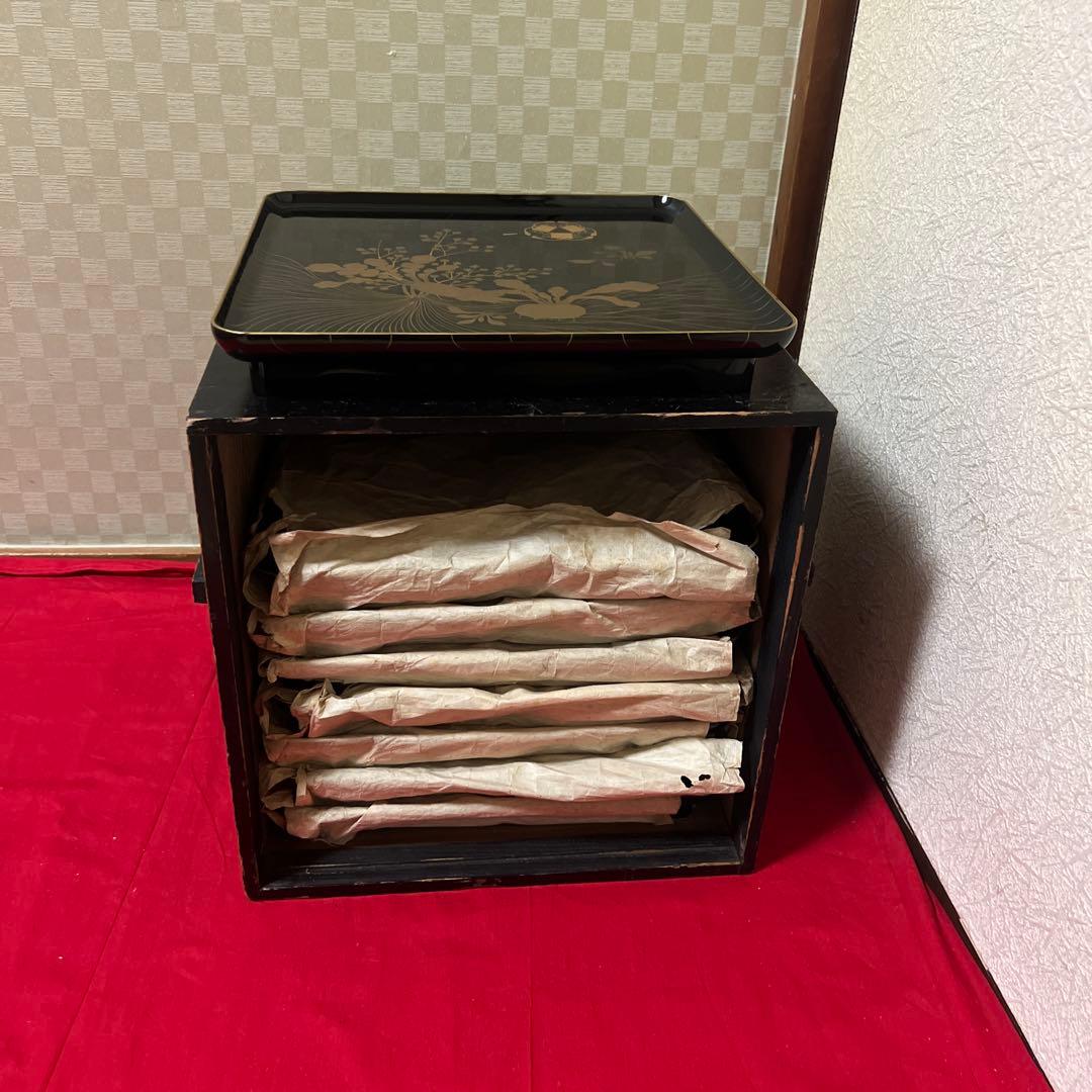 七草蒔絵吸物膳　八客