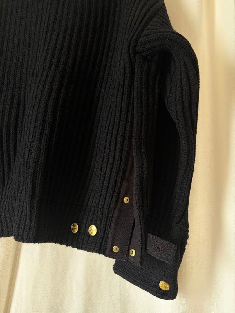 sacai Carhartt WIP ニット プルオーバー デトロイト 黒 02