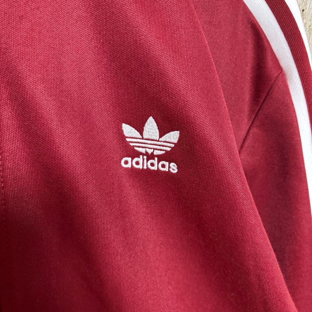 I219 美品✨adidas アディダス　ベッケンバウアー　ジャージ　ボルドー
