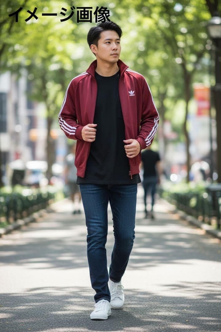 I219 美品✨adidas アディダス　ベッケンバウアー　ジャージ　ボルドー