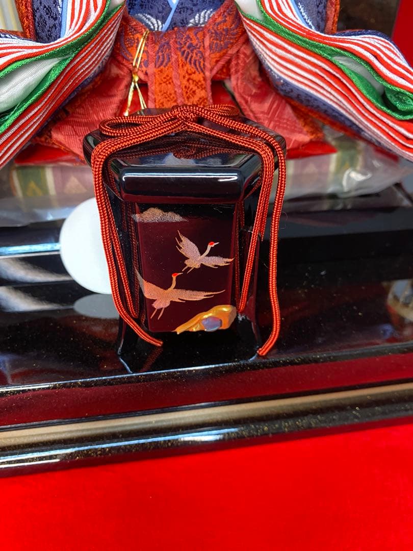 東京久月　人形師　光園作　雛人形親王飾り・伝統工芸　寄木細工・お子様名前プレート