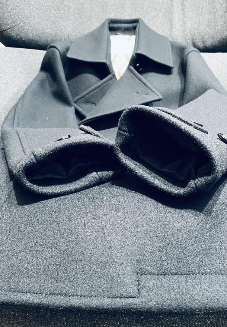 【未使用・美品】カシミア ウール ピーコート ブラック 28%お値下げ