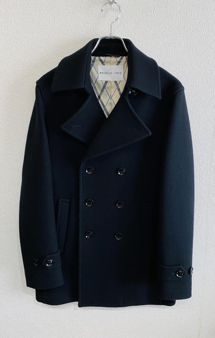 【未使用・美品】カシミア ウール ピーコート ブラック 28%お値下げ