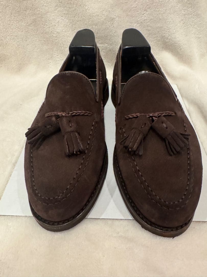 Berwick タッセルローファー ダークブラウン スエード美品