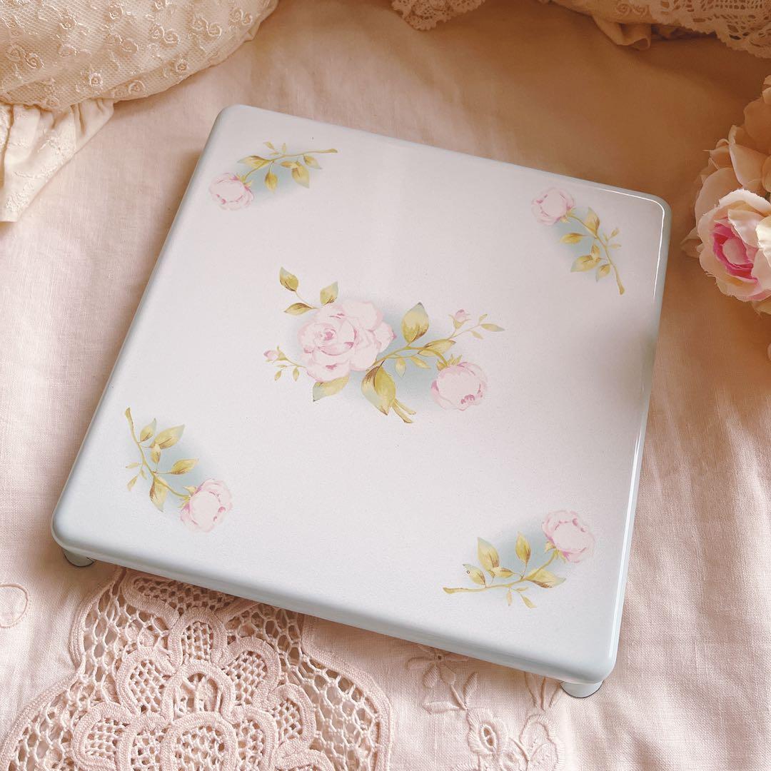 お値下げ♡イマンポワージュホーロー鍋敷きマニーフレンチカントリー雑貨ノリタケ薔薇