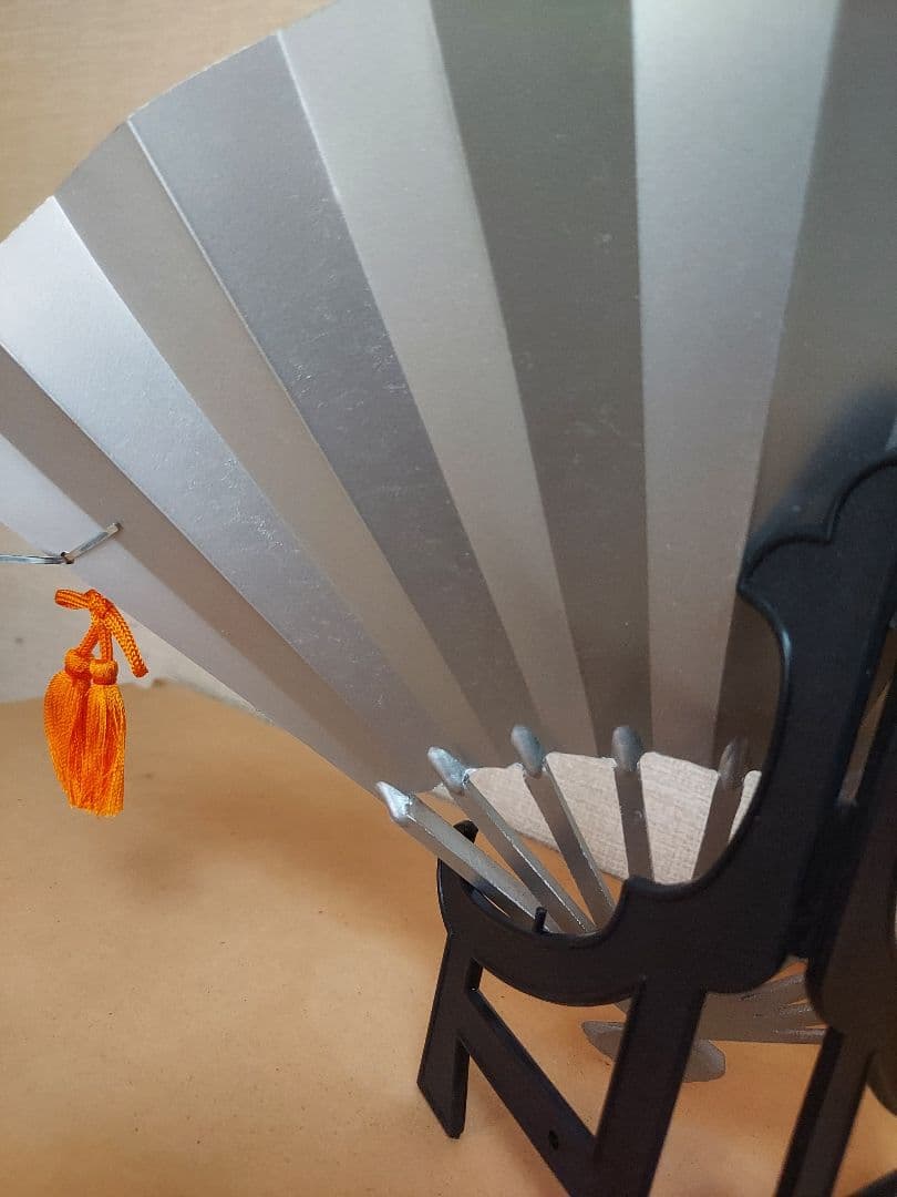 飾扇 金属工芸 扇面 鳳凰 ヴィンテージ 伝統美術工芸品 銀色