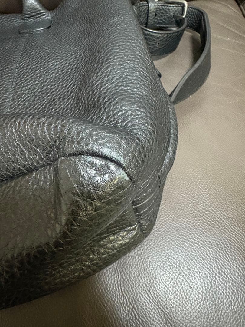 GIORGIO ARMANI 2wayショルダー　レザー　バッグ　黒