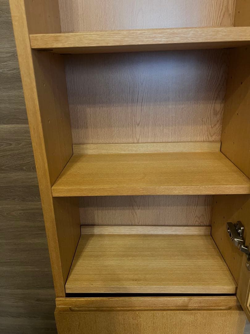 無印　木製ガラスキャビネット　廃盤品