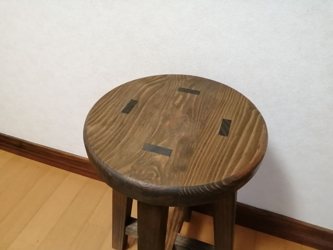 木製スツール　座面幅30cm×高さ70cm　丸椅子　stool 　花瓶台