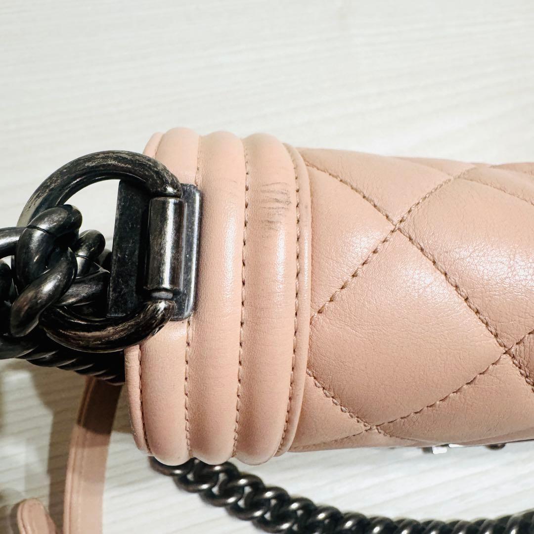 m　ボーイシャネル　25マトラッセ　 ラムスキン　チェーンショルダーバッグ