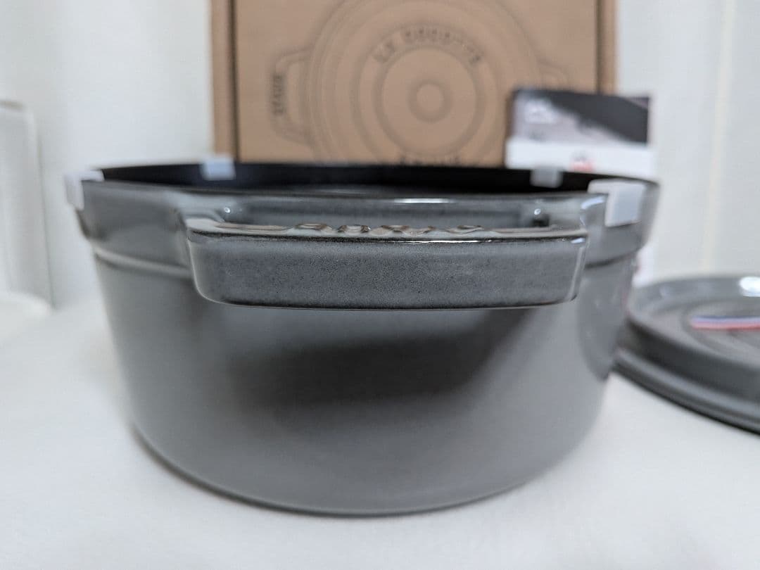 【新品セット】ストウブ22cm ピコ・ココットラウンドグレー&スープレードル