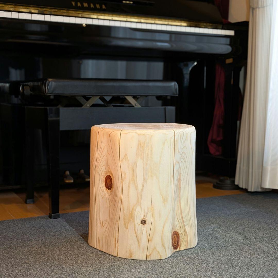 檜　切り株　丸太　椅子　スツール　 高さ約36㎝