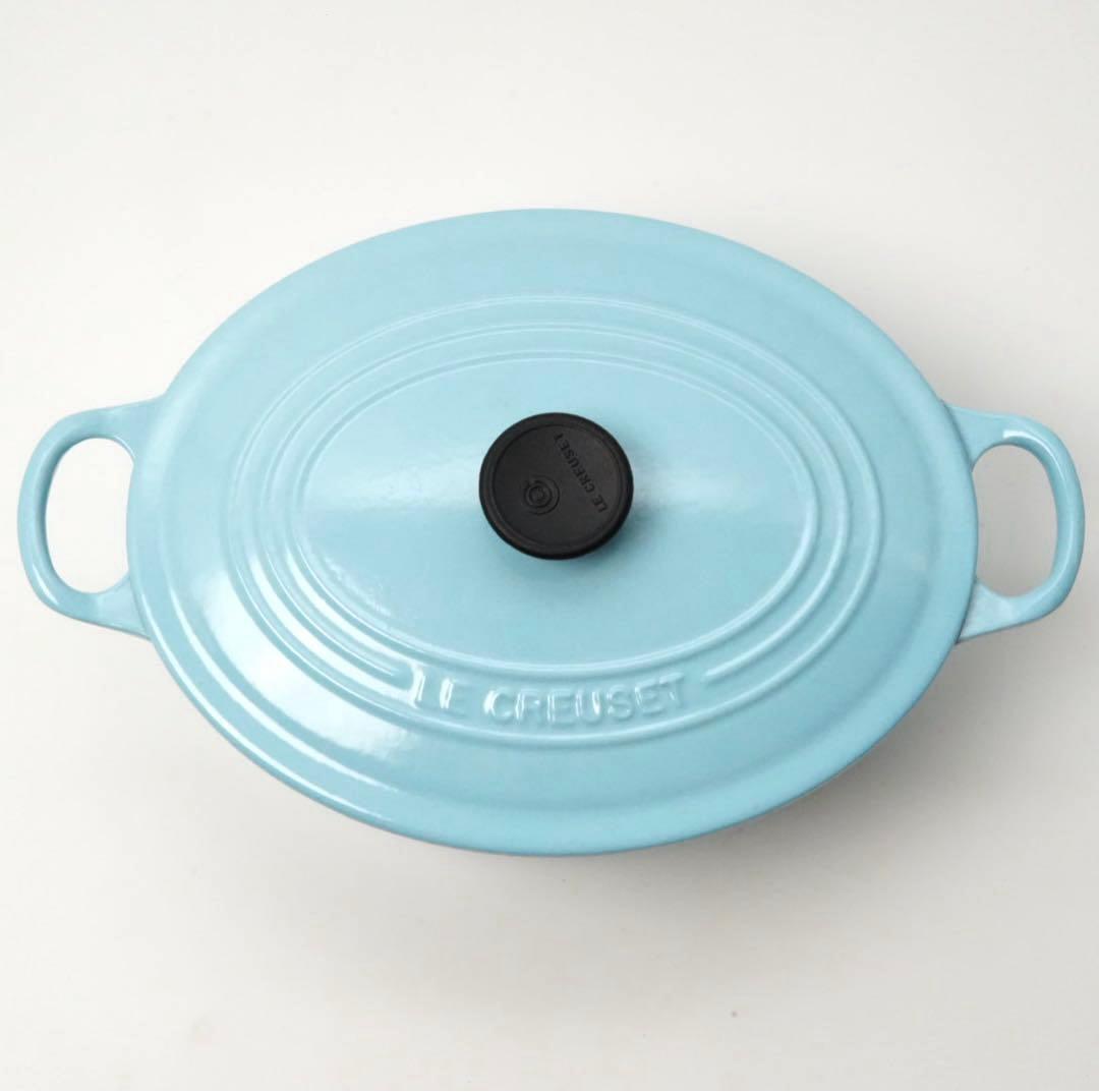 【未使用】LE CREUSET　ココット オーバル サテンブルー　25cm