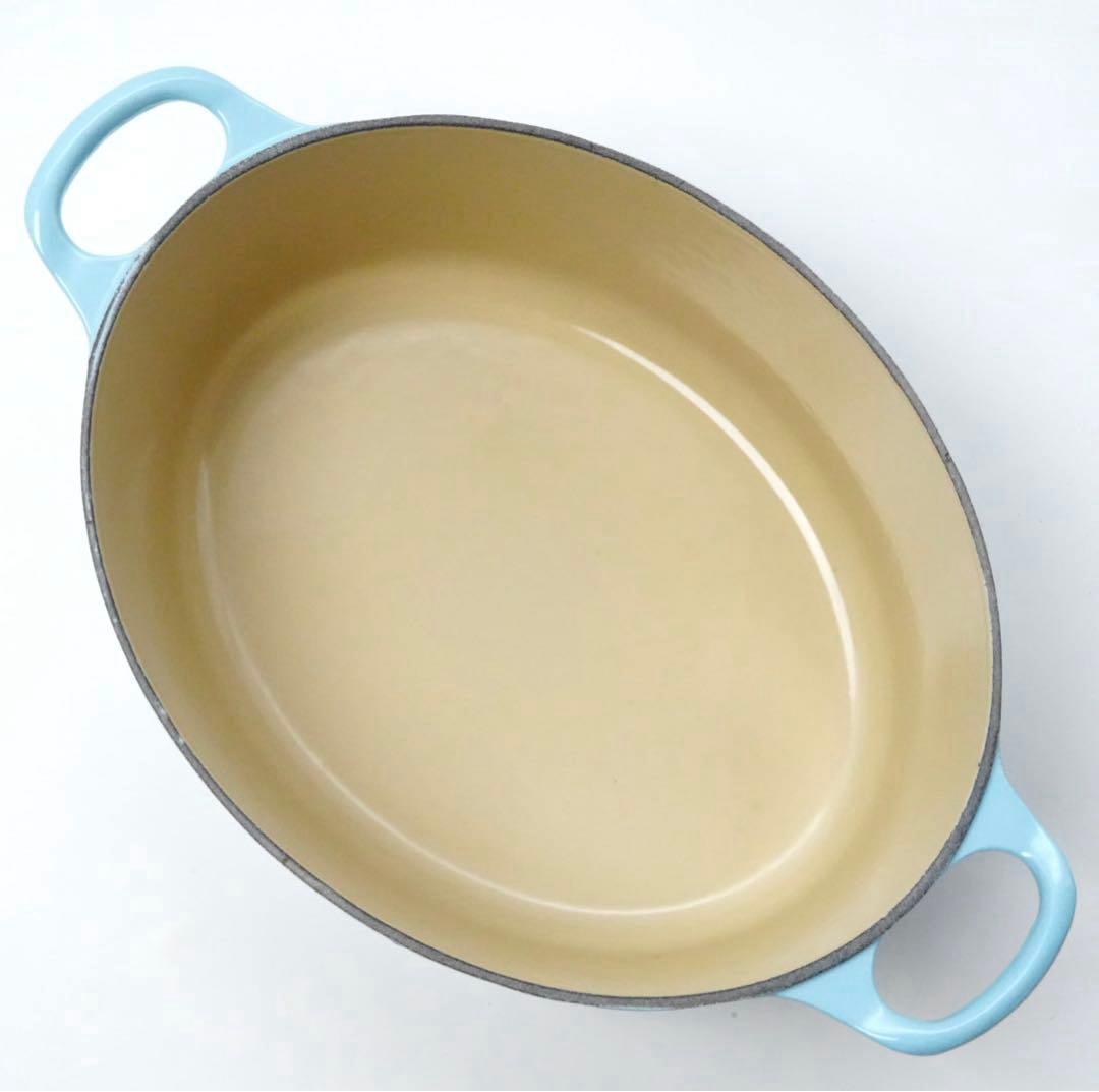 【未使用】LE CREUSET　ココット オーバル サテンブルー　25cm