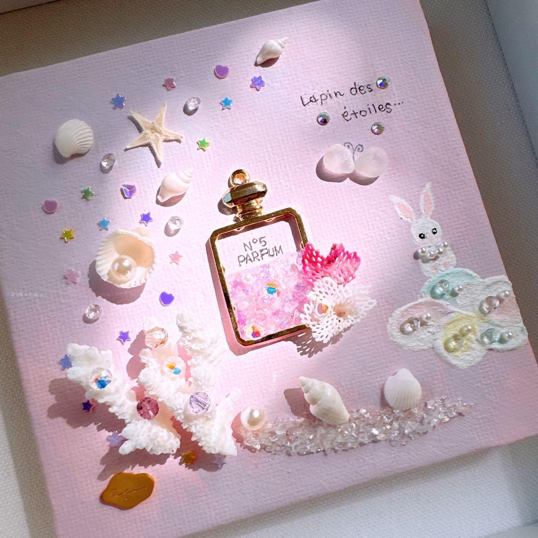 ꫛꫀꪝ✧‧˚「恋する星うさぎ」シーグラスアート 貝殻 珊瑚