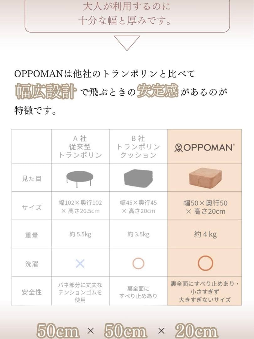 OPPOMAN オッポマン クッショントランポリン ベーシック ラベンダー