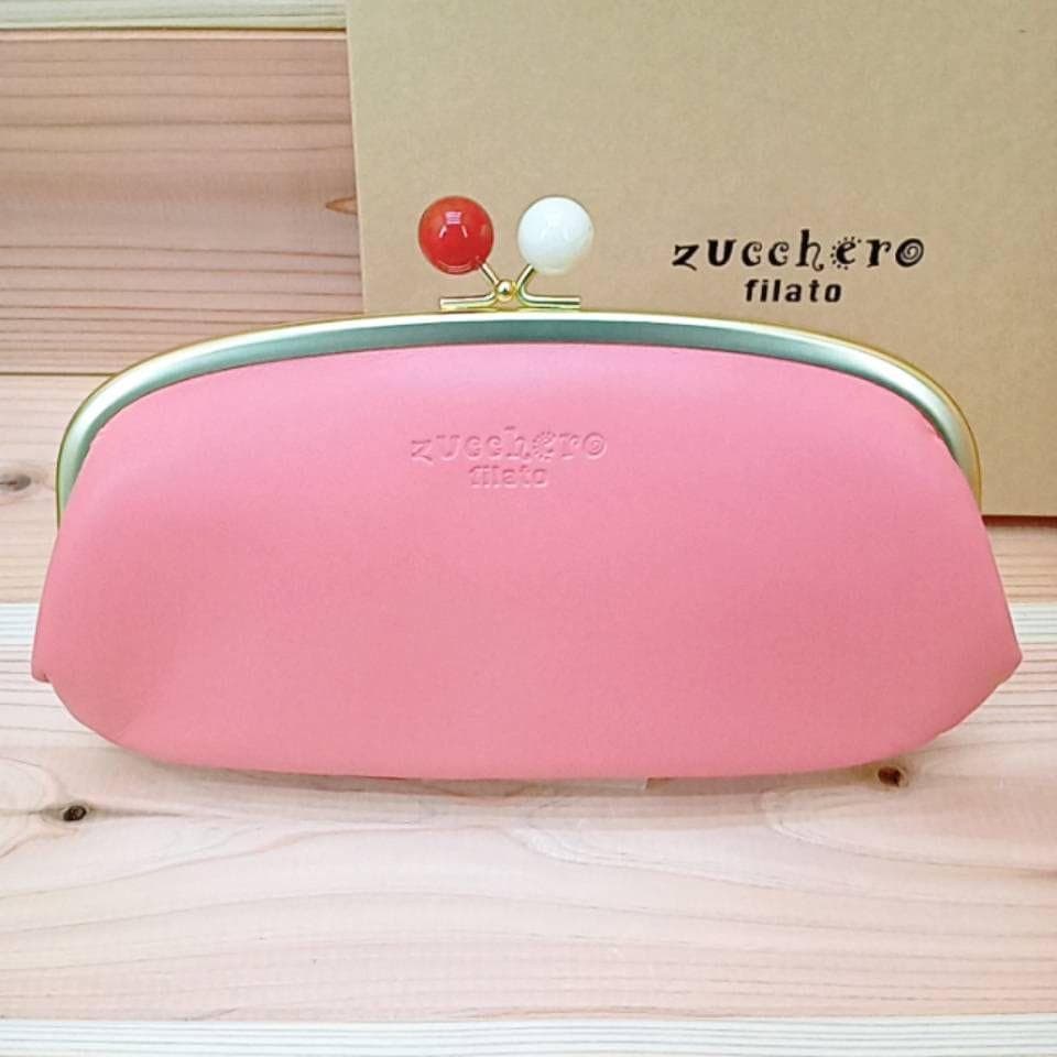 未使用　大きめ　がま口　長財布　レディース　ピンク　ズッケロフィラート　小銭