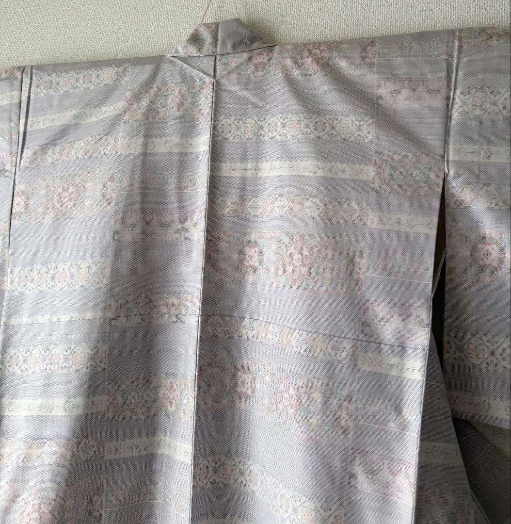 美品！白大島紬 袷 着物 身丈162cm