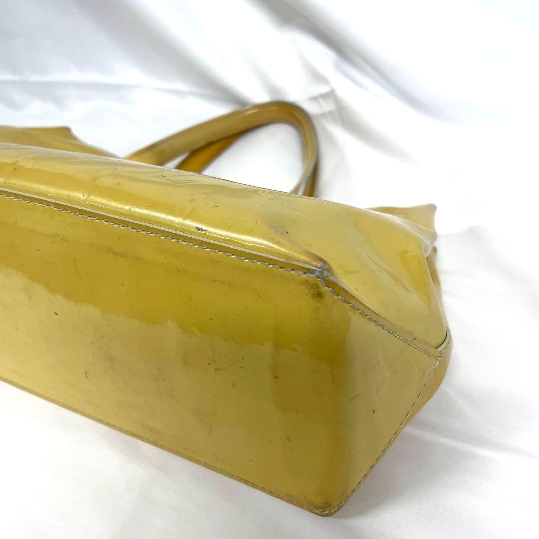 ルイヴィトン ハンドバッグ ヴェルニ ウィルシャー モノグラム イエロー