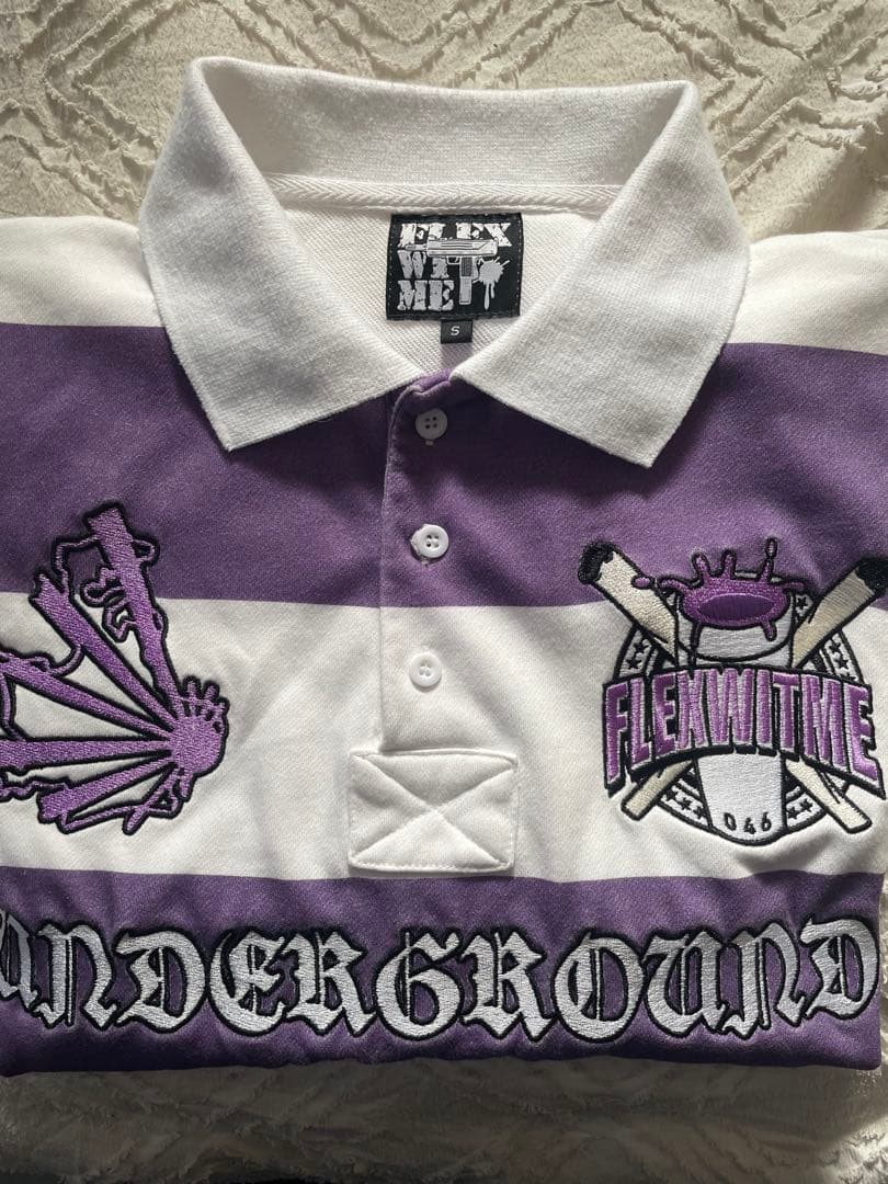 みーもflexwitme ポロシャツ 紫S DAB着用