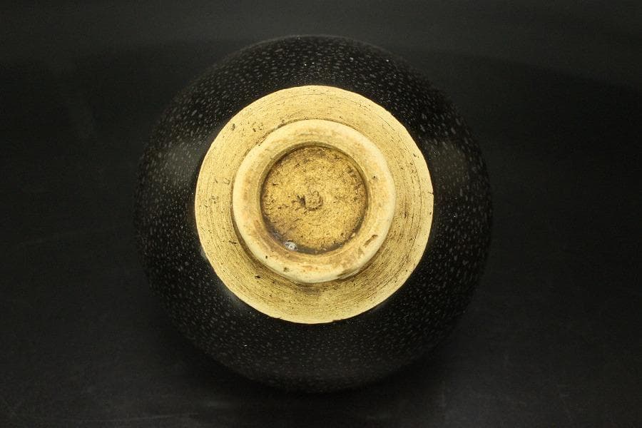 茶道具 油滴天目茶碗 塗り台 二件(ZE616)