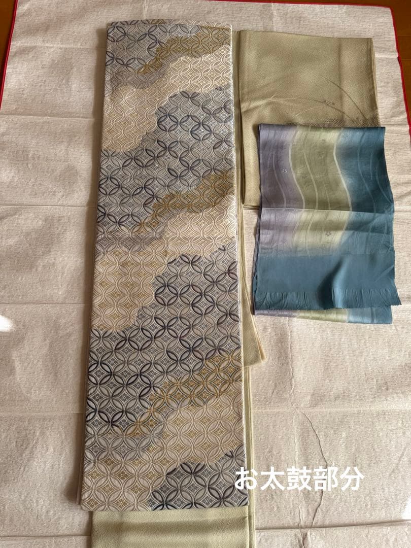 唐織　七宝繋ぎ　フォーマル袋帯　帯揚げセット　卒業式　入学式　結婚式