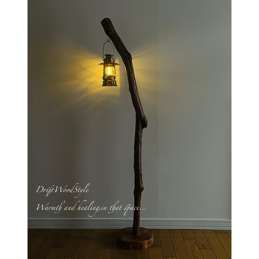 大サイズの天然流木のランプスタンド 置物 北欧 照明 ランタン N3