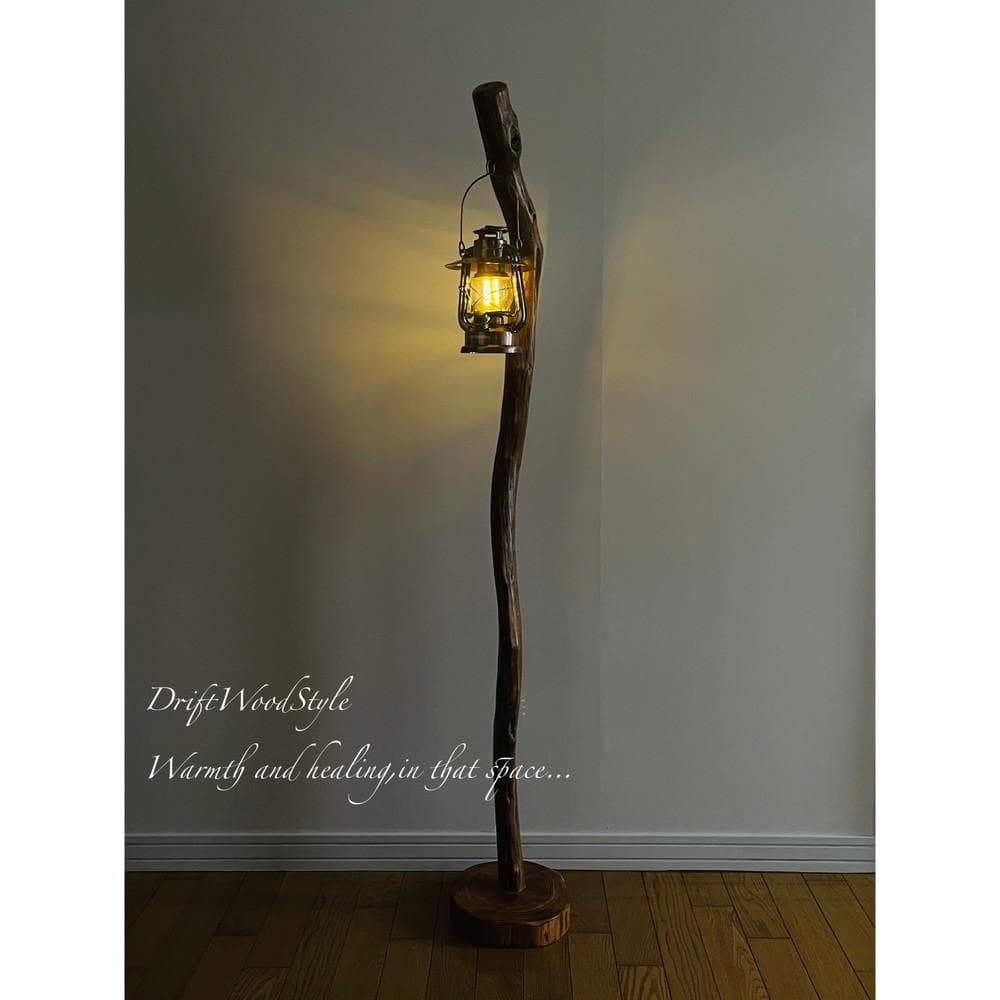 大サイズの天然流木のランプスタンド 置物 北欧 照明 ランタン N3