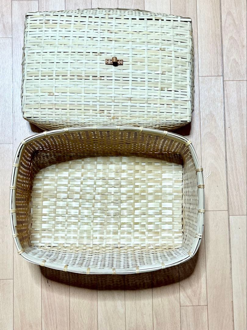 ワランワヤン　カゴ・蓋つきバスケット・竹かご・蓋つきカゴ