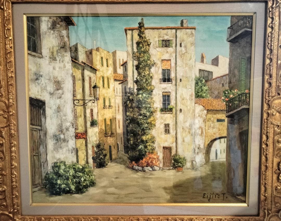 一陽会常任委員　田辺栄次郎　カダケスの街角　（スペイン）