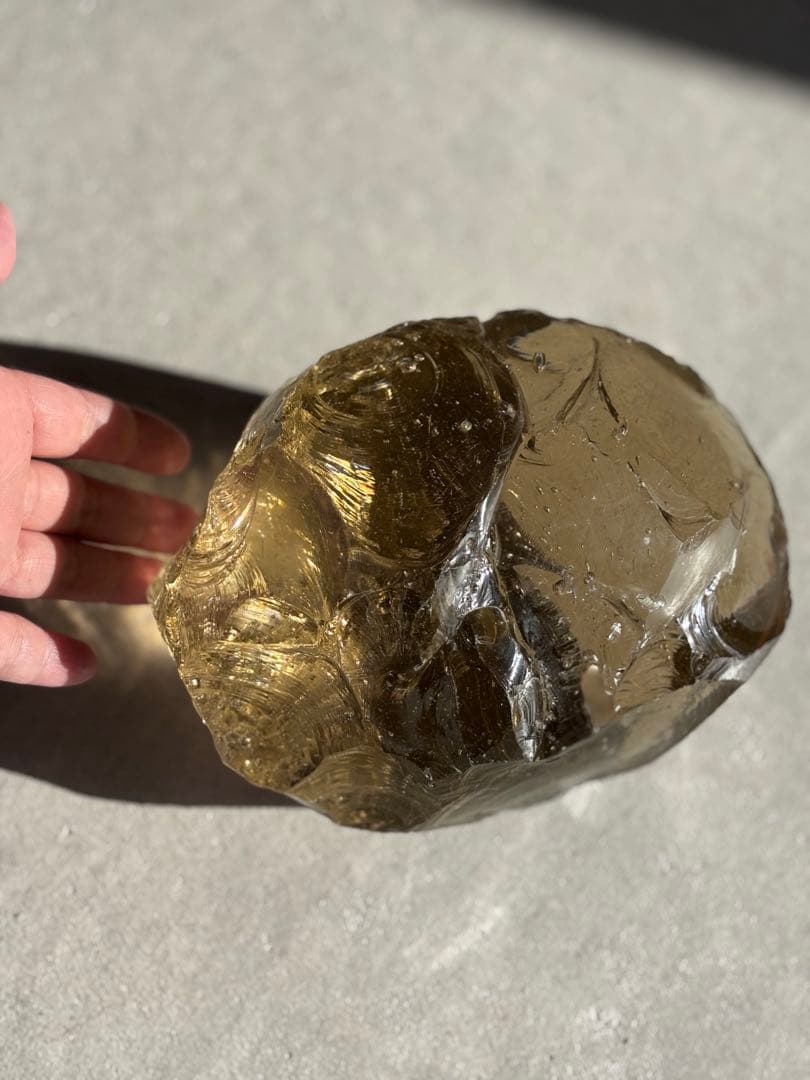 アンダラクリスタル　特大サイズ　インドネシア産　ピンク　ブラウン　ゴールド