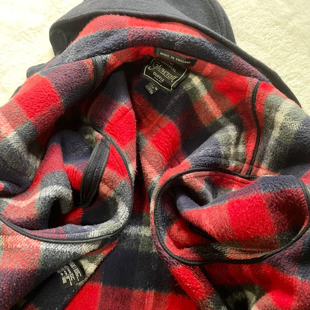 【2XL】gloverall　グローバーオール　ダッフルコート　チェック　紺