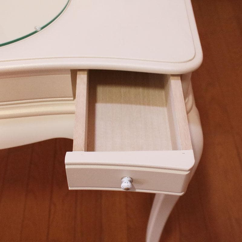 カンティーニュ ドレッサーデスク チェア ルーシー 猫脚 鏡台 白家具 コスメ